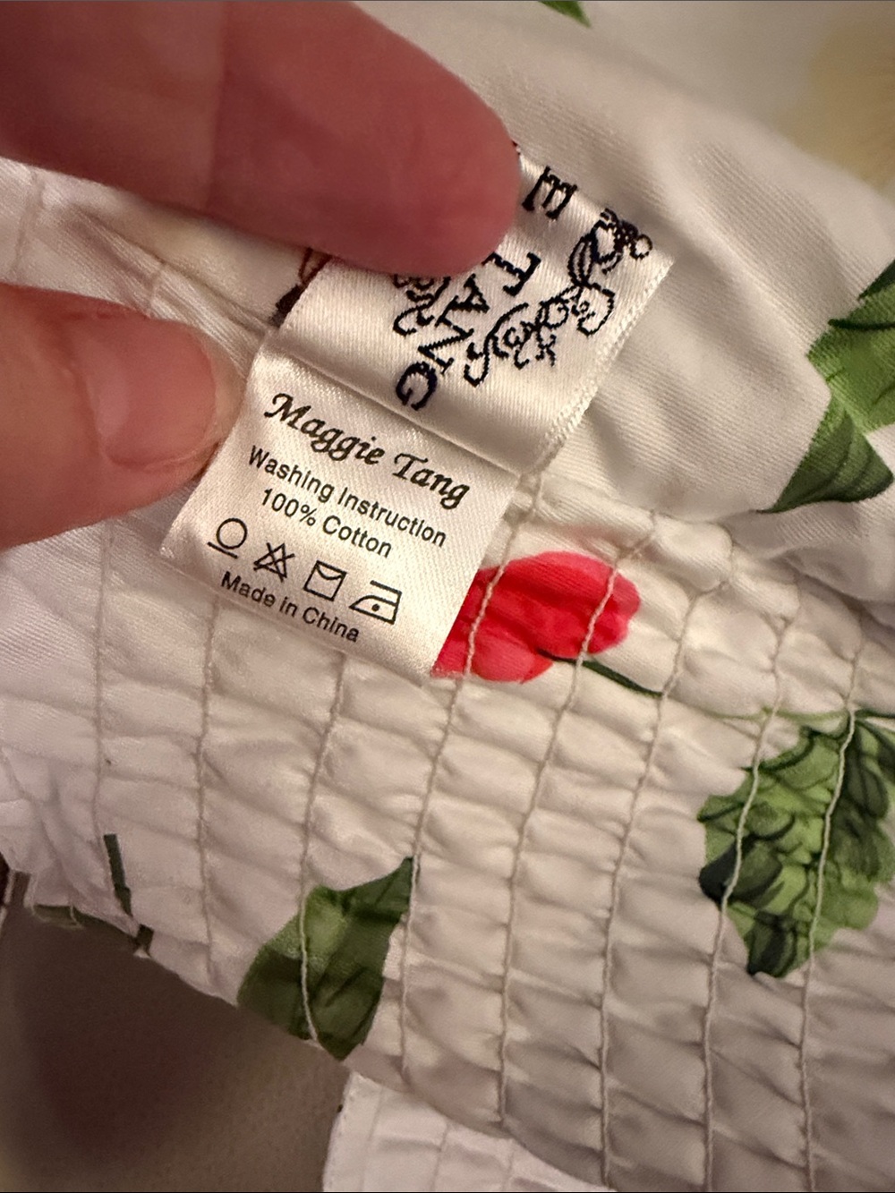 Maggie Tang White Halter Cherry Print Fit-and-Flare Dress - Picture 7 of 7